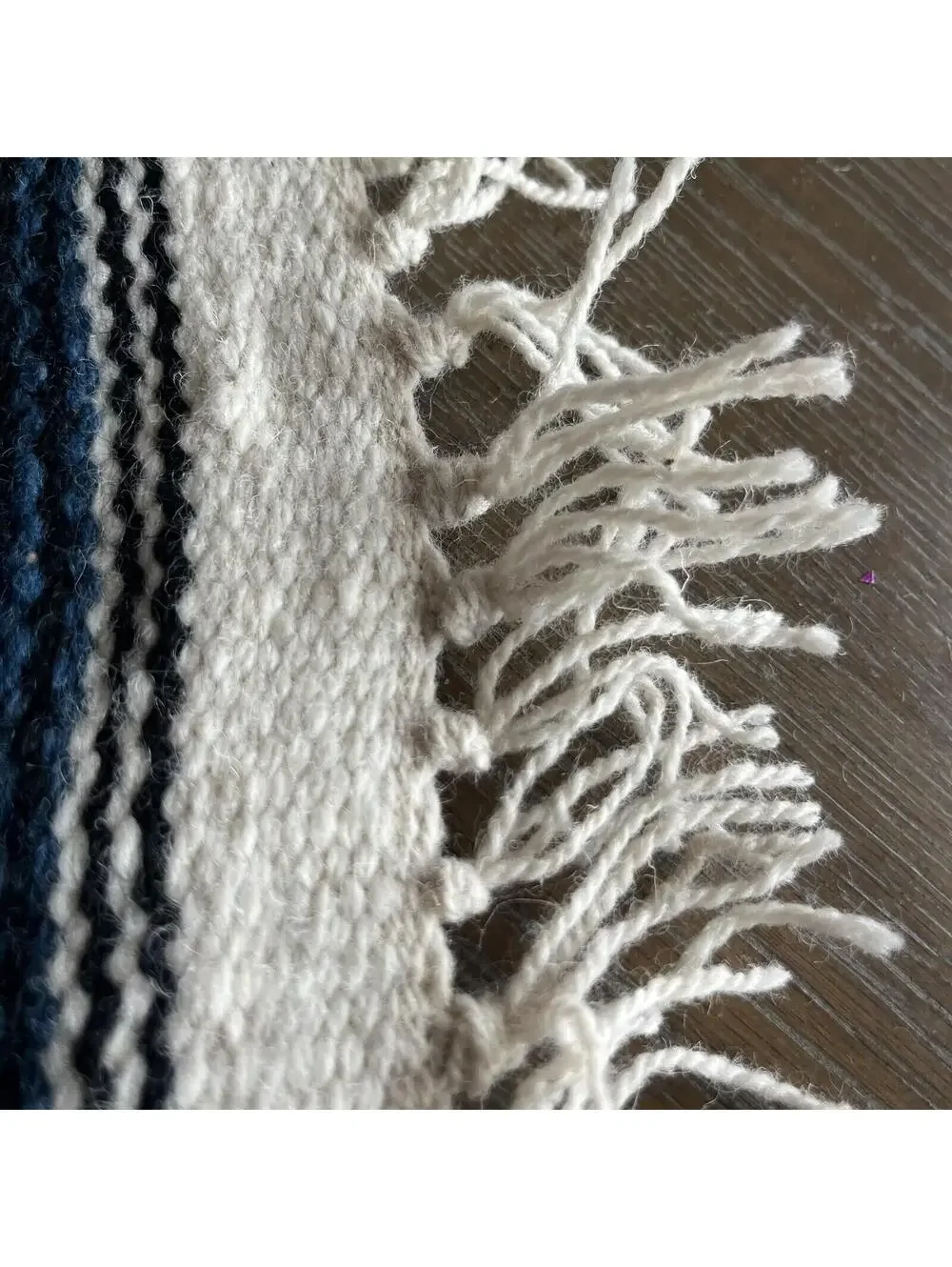 El Paso Blanket Company Woven Table Rug Fringe 90% Wool 15” X 10.5”